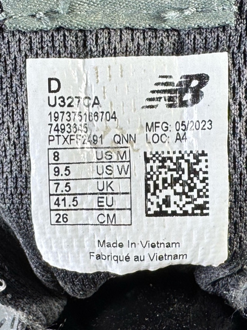 New Balance Figs 327 Women’s Size 9.5/Men’s 8 Gray Camouflage Athletic Sneakers - Picture 3 of 10